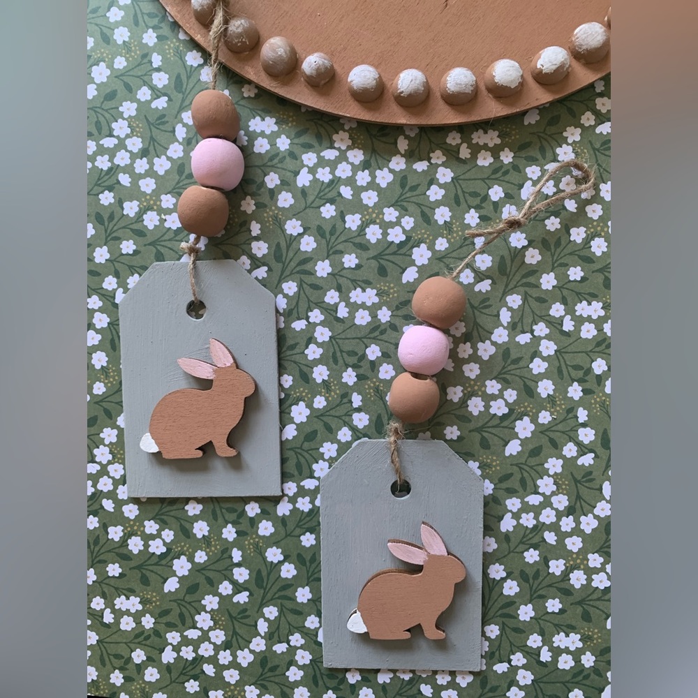 Easter tiered tray tags Easter basket tags set of 2
